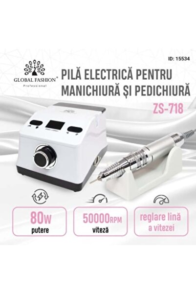 global fashion Electric milling machine ZS-718 80W 50000 rpm, White