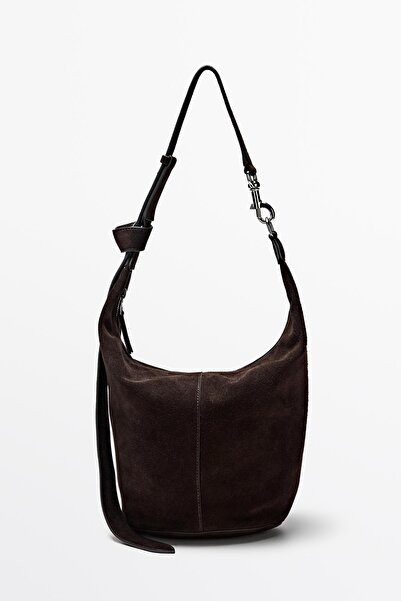 Massimo Dutti Süet deri kova çanta
