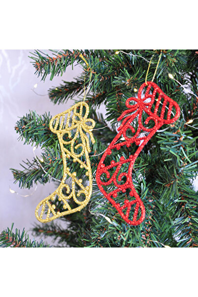 BEST PARTİ Στολίδι Χριστουγεννιάτικου Δέντρου 2 ΤΕΜΑΧΙΑ 10 εκ. Ασημένιες μπότες