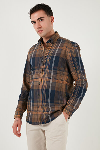 U.S. Polo Assn. Ανδρικό πουκάμισο με μακρυμάνικο καρό πουκάμισο από βαμβάκι U.S. Polo G081SZ0042235800