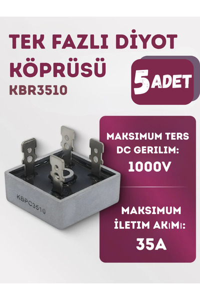 5-Piece Diode Bridge KBPC3510 - 35a 1000V Single Phase YJ