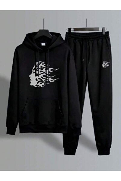 Soothing Space Alev Siluet Printed Unisex Tracksuit Set