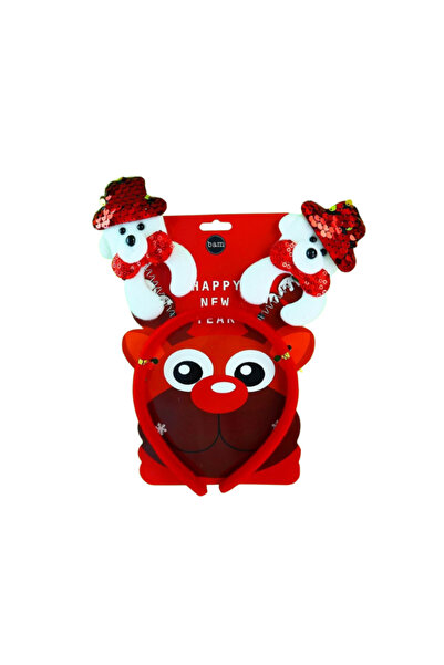 Dörtel Tedarik New Year's Crown with Deer, Pine Trees, Sequins, Swinging New Year's Crown 1737