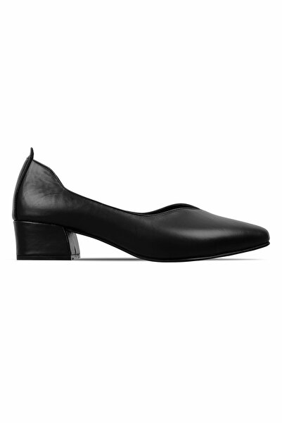 Lal Shoes & Bags Vivos Women's Genuine Leather Pointed Toe V Detailed Heeled Shoes B3976