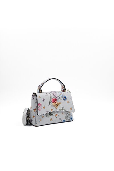 Posete Fagaras Kirsti Leather Purse - Floral, Casual Bag Made of Genuine Leat...