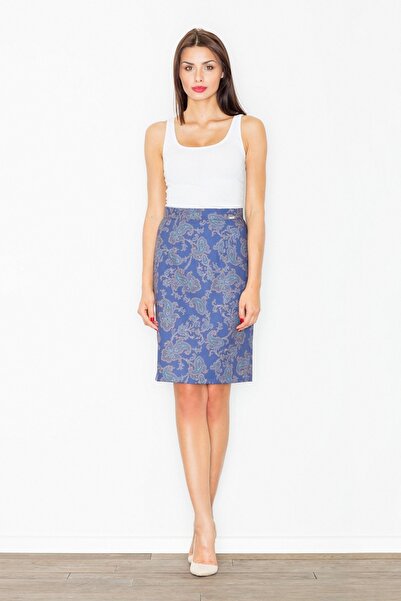 Figl Elegant pencil skirt with geometric pattern M516 size S