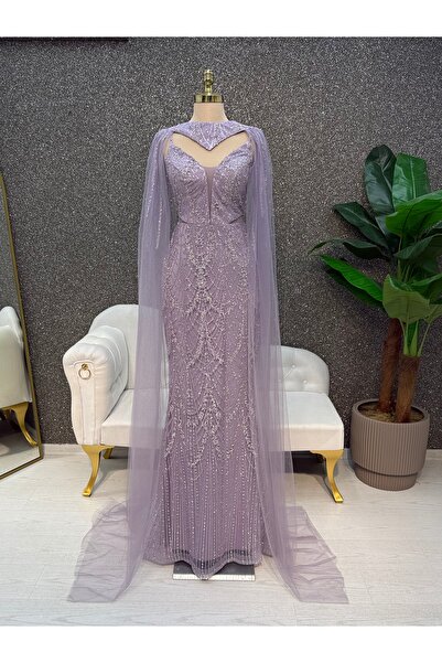 E&A Eren Abiye INCE ASKILI PELERIN DETAYLI BALIK ABIYE