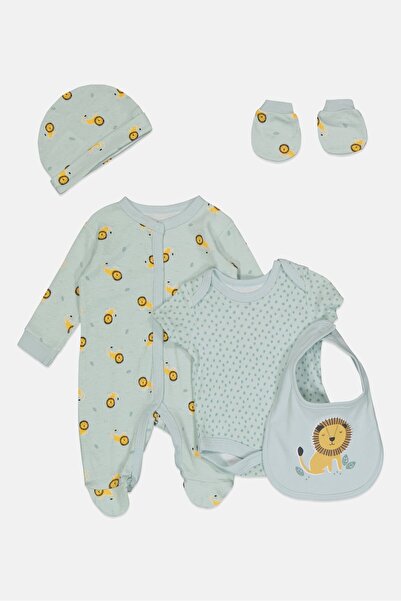 Lily & Jack Toddlers Boy 5 Pieces Graphic Print Bodysuit Gift Set, Multicolor