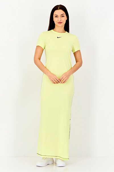 Nike Women Sportswear Fit Short Sleeve Outdoor Dress, Yellow