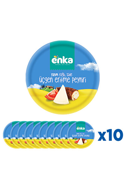 enka süt Enka Gurme Üçgen Eritme Peyniri Yarım Yağlı 10'lu - 8 x 12.5 G
