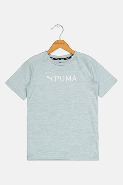 Puma Kids Girl Sportswear Fit Short Sleeve Outdoor T-Shirt, Green