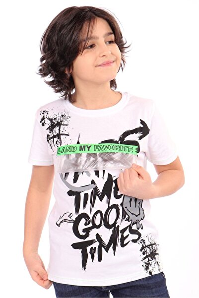 Toontoy Tricou cu mânecă scurtă cu imprimeu pentru băiat