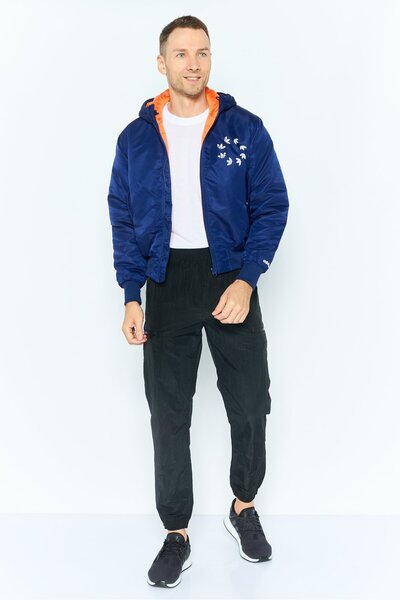 adidas Men Sportswear Fit Long Sleeve Outdoor Puffer Jacket, Blue