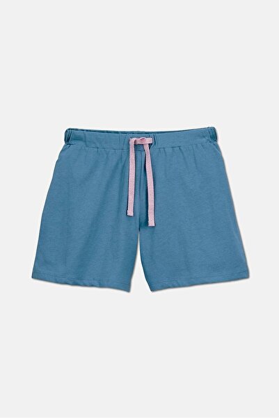 Tchibo Kids Girl 2 Pcs Pajama Top And Shorts Set, Pink and Blue