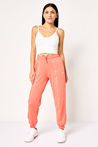 Nike Women Loose Fit Embroidered Logo Outdoor Sweatpants, Dark Peach