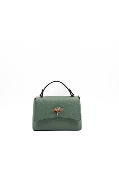 Posete Fagaras Kirsti Leather Purse - Mint, Casual Bag Made of Genuine Leather, Handbag, Bags