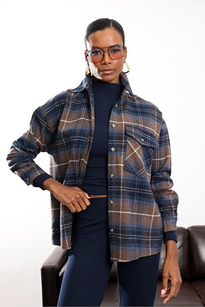 5in1Canpolat Πουκάμισο Ξυλοκόπος Ναυτικό Μπλε 7473