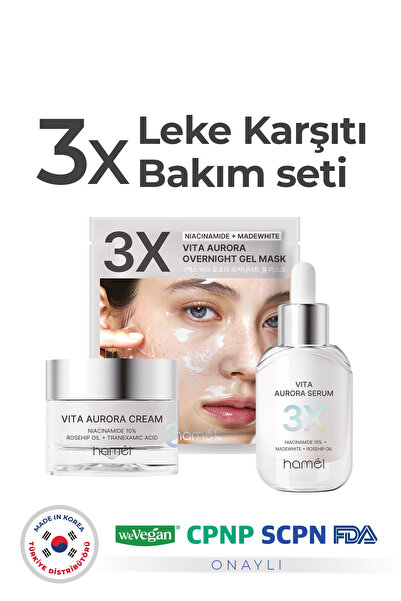 HAMEL 3X Vita Aurora %10 Niacinamide Leke Karşıtı Üçlü Bakım Seti