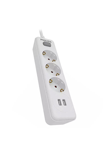 Philips USB Socket Extension Cord 2m - White