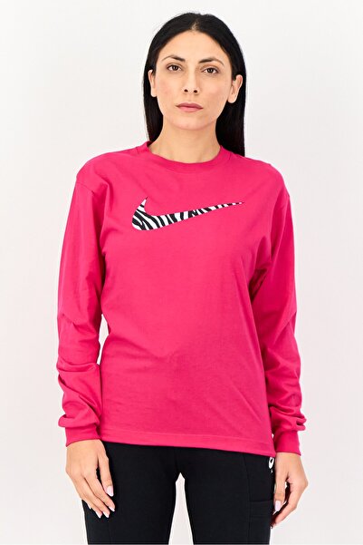 Nike Women Sportswear Fit Long Sleeve Outdoor T-Shirt, Pink