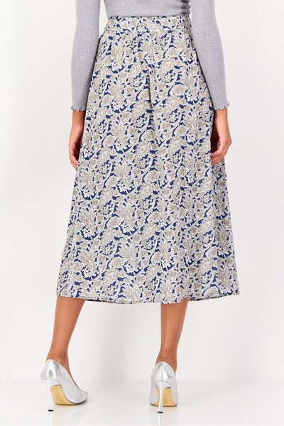 PROMOD Women Paisley Print Maxi Skirt, Multicolor