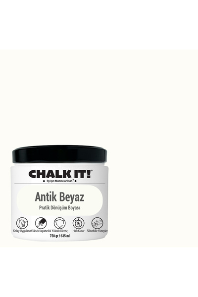 Işın Mumcu Artisan Chalk It Kendinden Vernikli Boya Antik Beyaz
