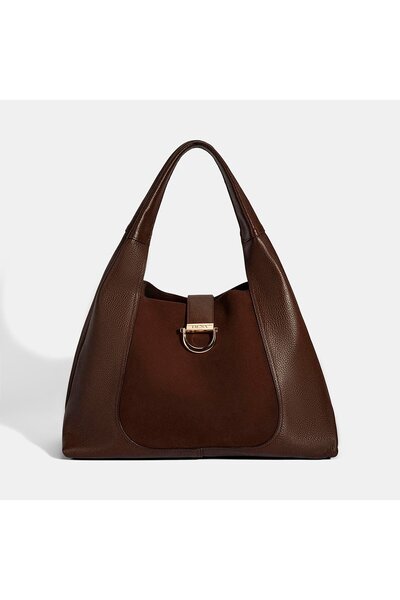 Desa Women's Burgundy Wallet Leather Shoulder Bag with Accessories