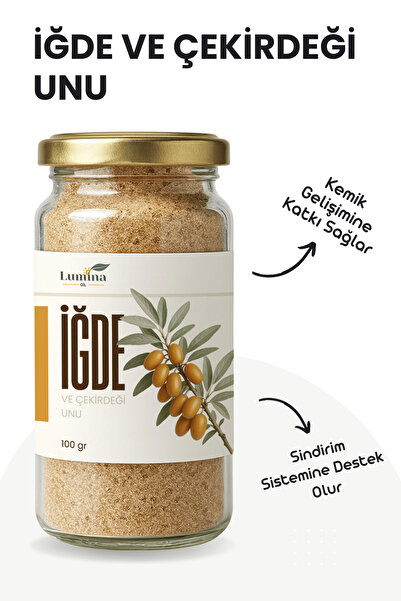 LUMİNAOİL İğde ve Çekirdeği Tozu 100 Gr. (İğde Unu) (Tümüyle Öğütülmüş) Yükse...