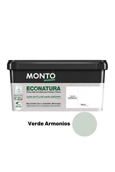 MONTO PINTURAS ECOLOGICAL paint for walls and ceilings, cement mortar, concrete and interior brick, Monto, 4L