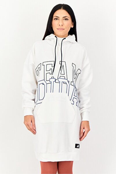adidas Women Sportswear Fit Long Sleeve Outdoor Hoodie, White
