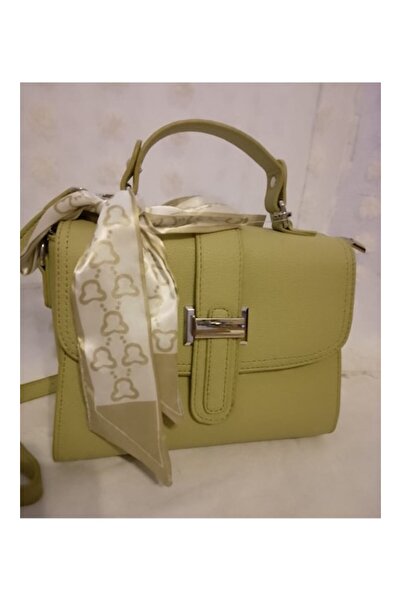 O.M.D SARA-SHOP Women's Hand/Shoulder Bag, Faux Leather, Pistachio Green 23x18x8 cm