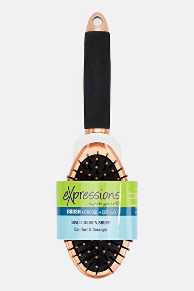 Expressions Oval Cushion Brush, Gold/Black