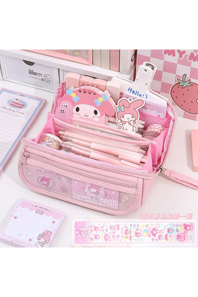 Choice B Pen case sticker Kuromi Pencil Case For Junior High School And Elementary School Students 9-layer