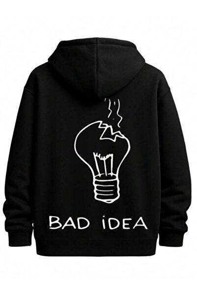 Soothing Space سويت شيرت مطبوع للجنسين من Bad Idea بغطاء رأس