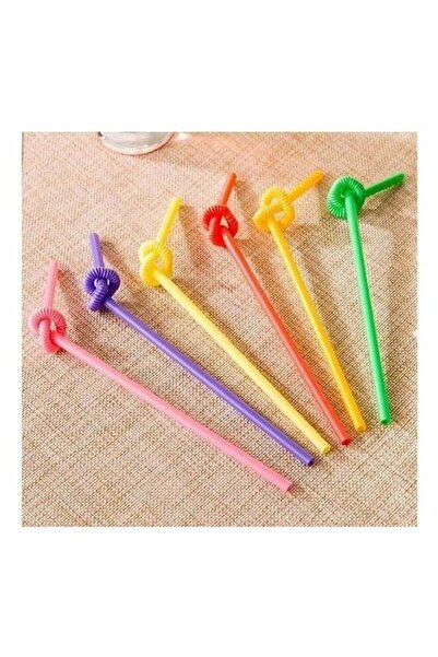 Generic Flexible Disposable Drinking Straw - 100 Pcs Multicolour