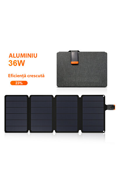 AUXITO Panou solar pliabil portabil, impermeabil, de 36W, cu USB-C PD 3.0