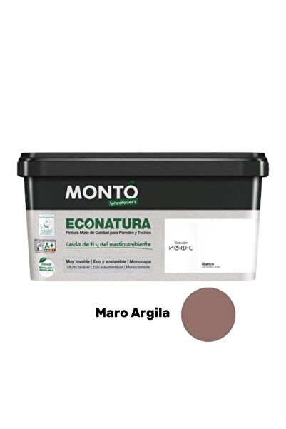 MONTO PINTURAS ECOLOGICAL paint for walls and ceilings, cement mortar, concrete and interior brick, Monto, 4L