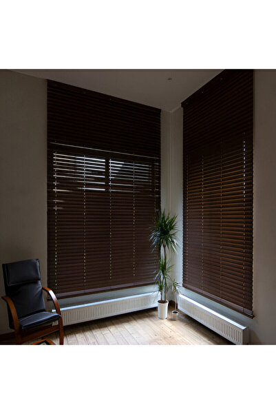 EVRN Kahverengi Alüminyum Jaluzi Perde (25 MM)