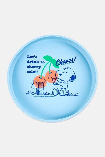 PEANUTS Toddlers Boy Silicone Plate, Blue
