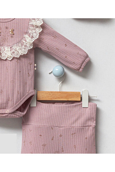 by bubbles Natural Butterfly Detail Bodysuit Set