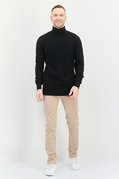 Asos Design Men Turtle Neck Knitted Sweater, Black