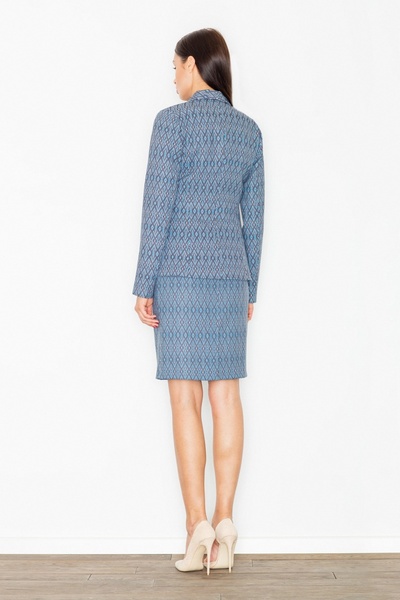 Figl Fustă creion elegantă cu model geometric M516 mărimea XL