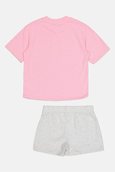 Puma Kids Girl 2Pcs Graphic Print T-Shirt And Bottom Shorts Set, Multicolor