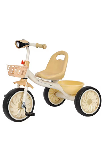 BAZAAR5 دراجة أطفال مركبة بثلاث عجلات وسلة خلفية لحمل الألعاب