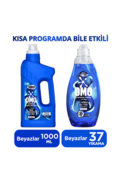 Omo Express Leke Çıkarıcı Beyazlar 1000ml Express Fresh Ultra Beyaz Sıvı Çama...
