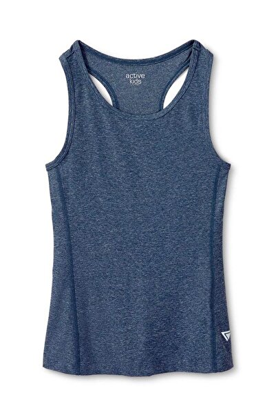 Tchibo Kids Girl 2 Pieces Heather Tank Top, Blue/Pink