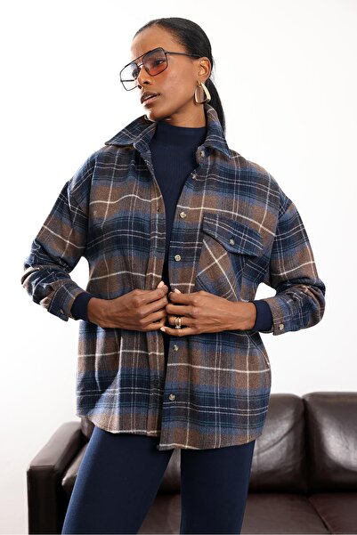 5in1Canpolat Πουκάμισο Ξυλοκόπος Ναυτικό Μπλε 7473