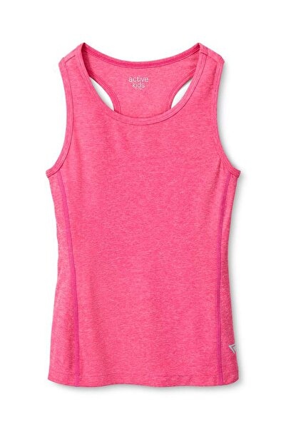 Tchibo Kids Girl 2 Pieces Heather Tank Top, Blue/Pink
