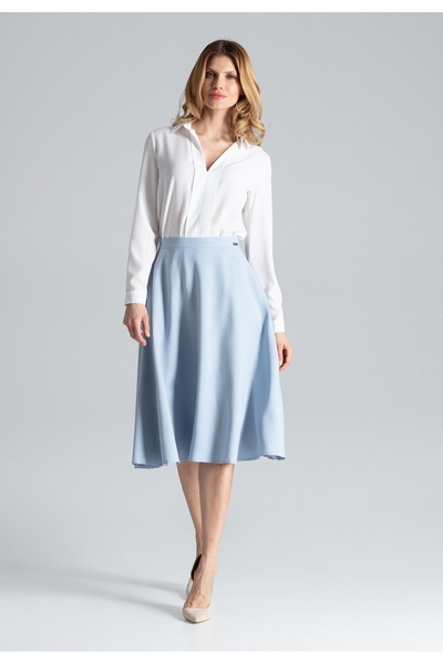 Figl Elegant, flared midi skirt in light blue M628, size XL