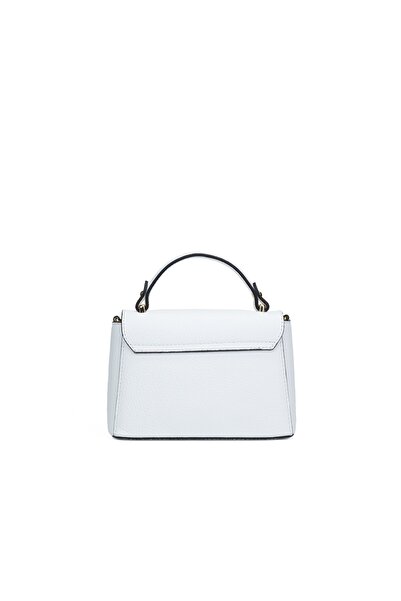 Posete Fagaras Kirsti Leather Purse - White, 1 Compartment, Casual Bag Made of Genuine Leather, Handbag, Bags